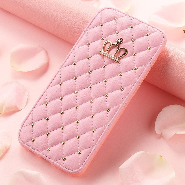 Crown Card Leather Phone Case