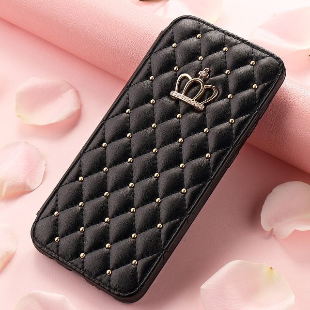 Crown Card Leather Phone Case