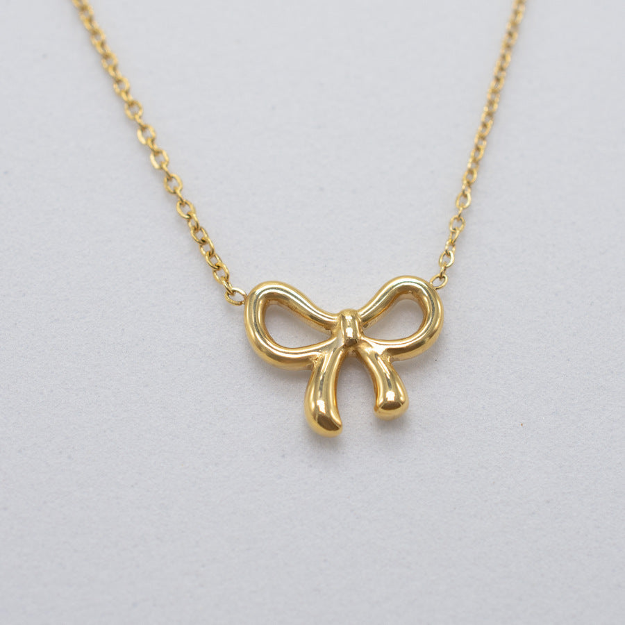 Cute Bow Pendant Necklace