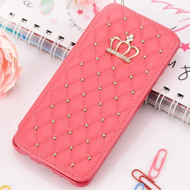 Crown Card Leather Phone Case