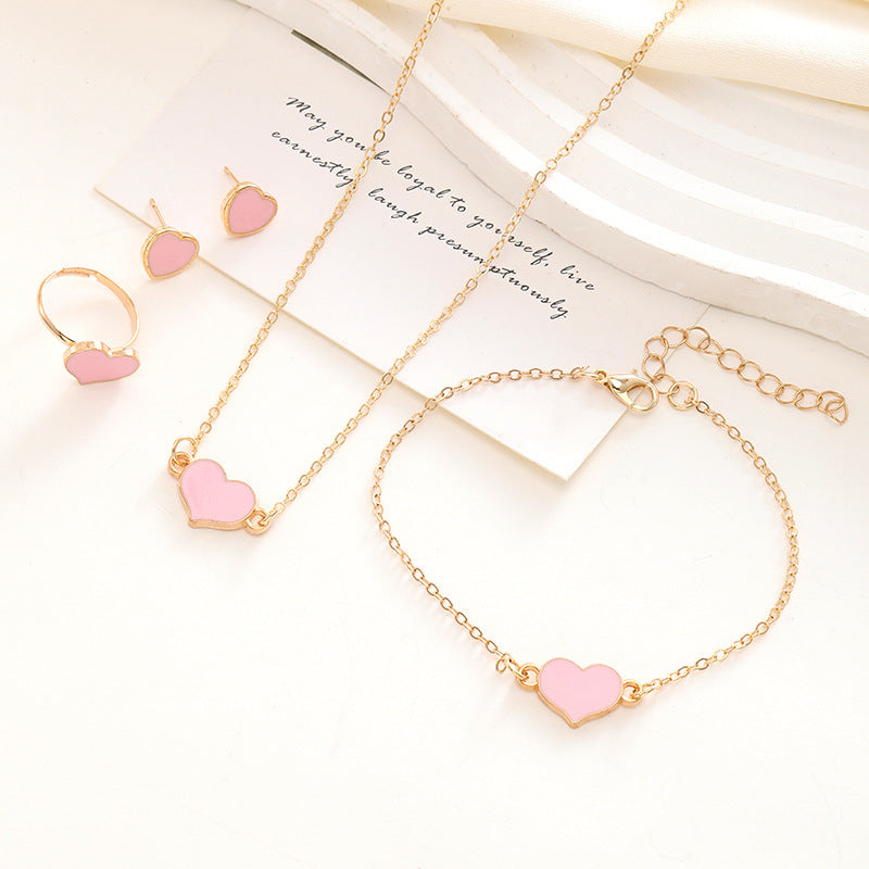 Women's Suit Heart Necklace