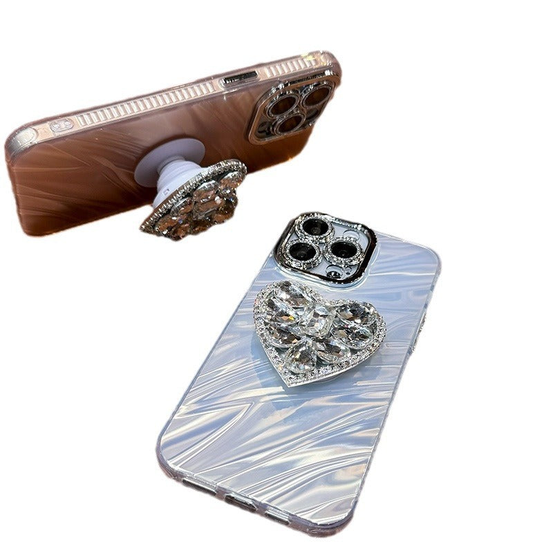 Rhinestone Love Bracket Phone Case