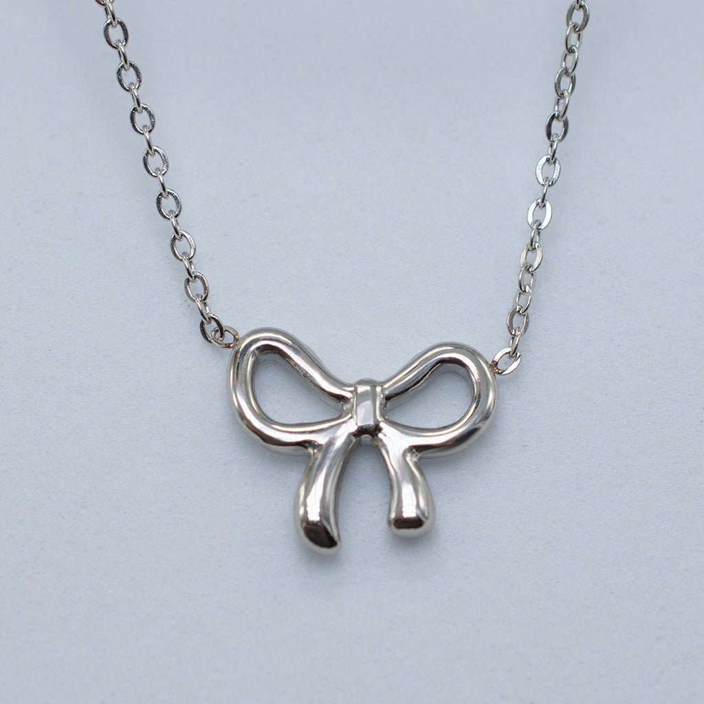 Cute Bow Pendant Necklace