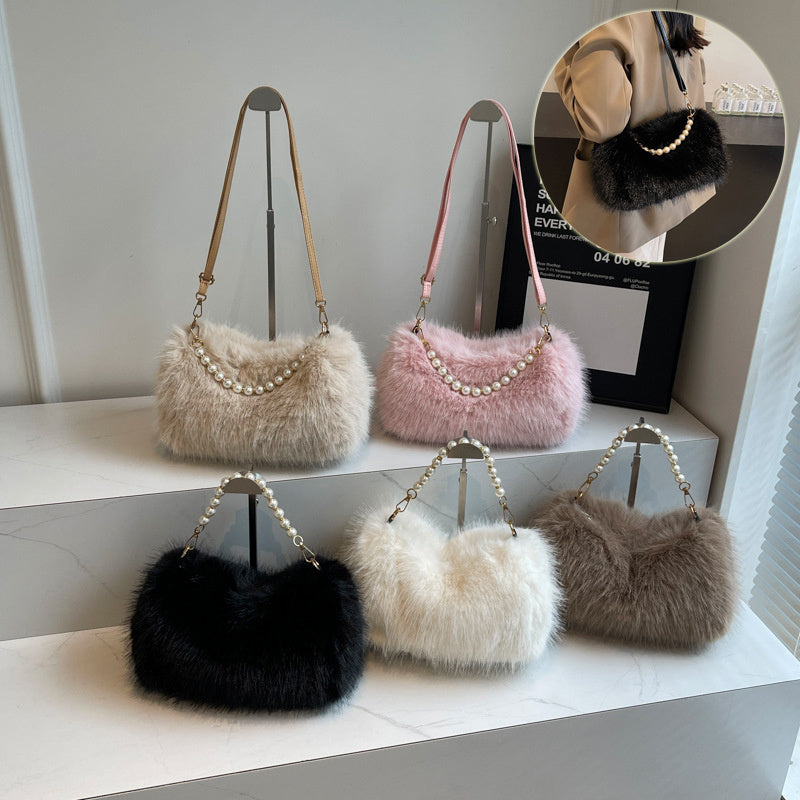 Pearl Chain Crossbody Bag