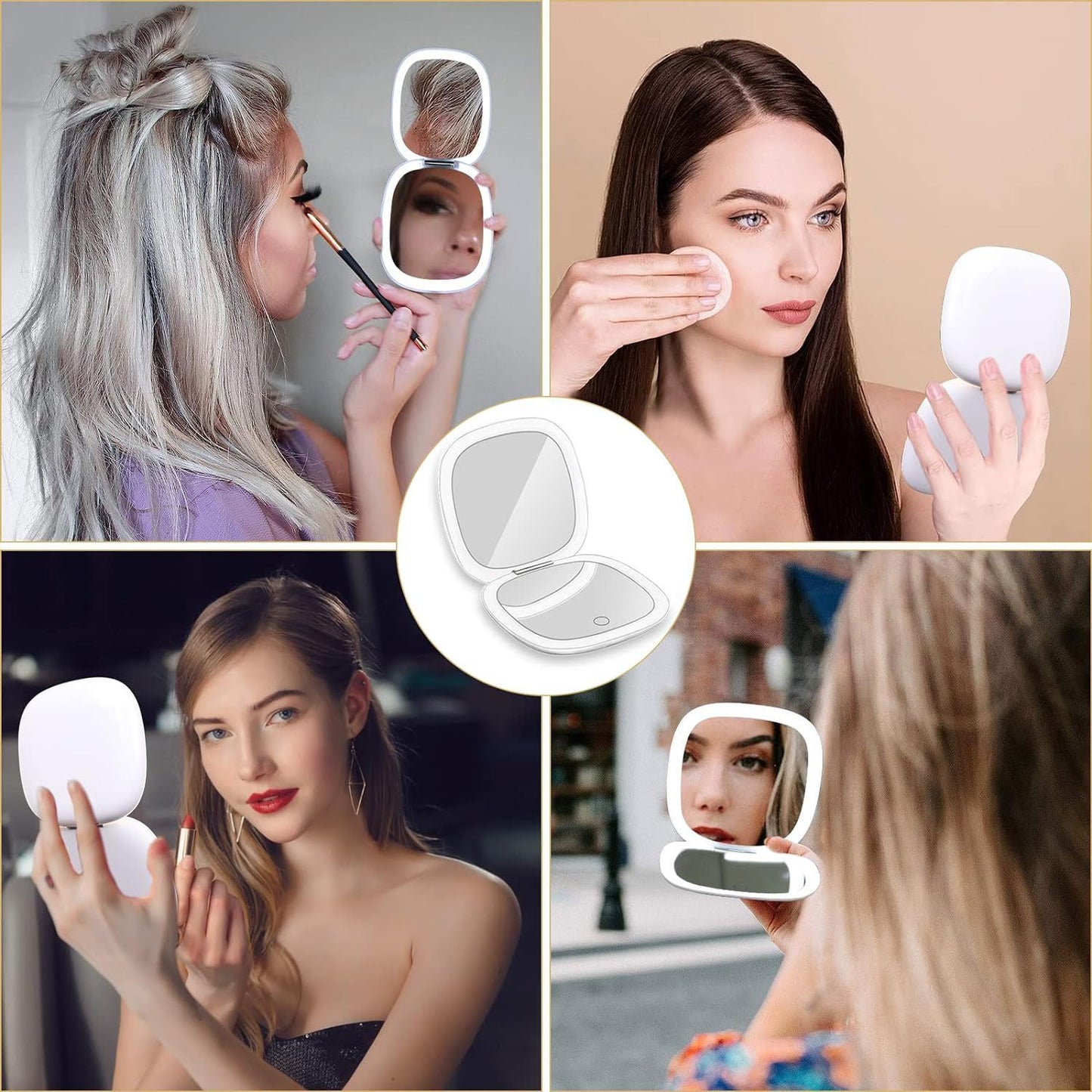 Handheld LED Make-up Mirror