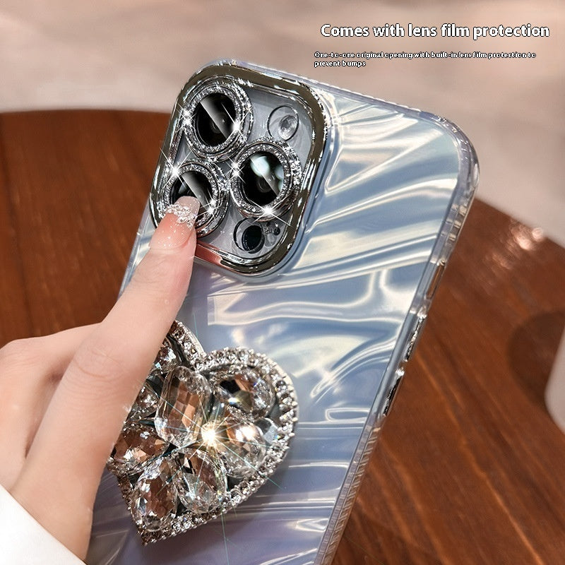 Rhinestone Love Bracket Phone Case