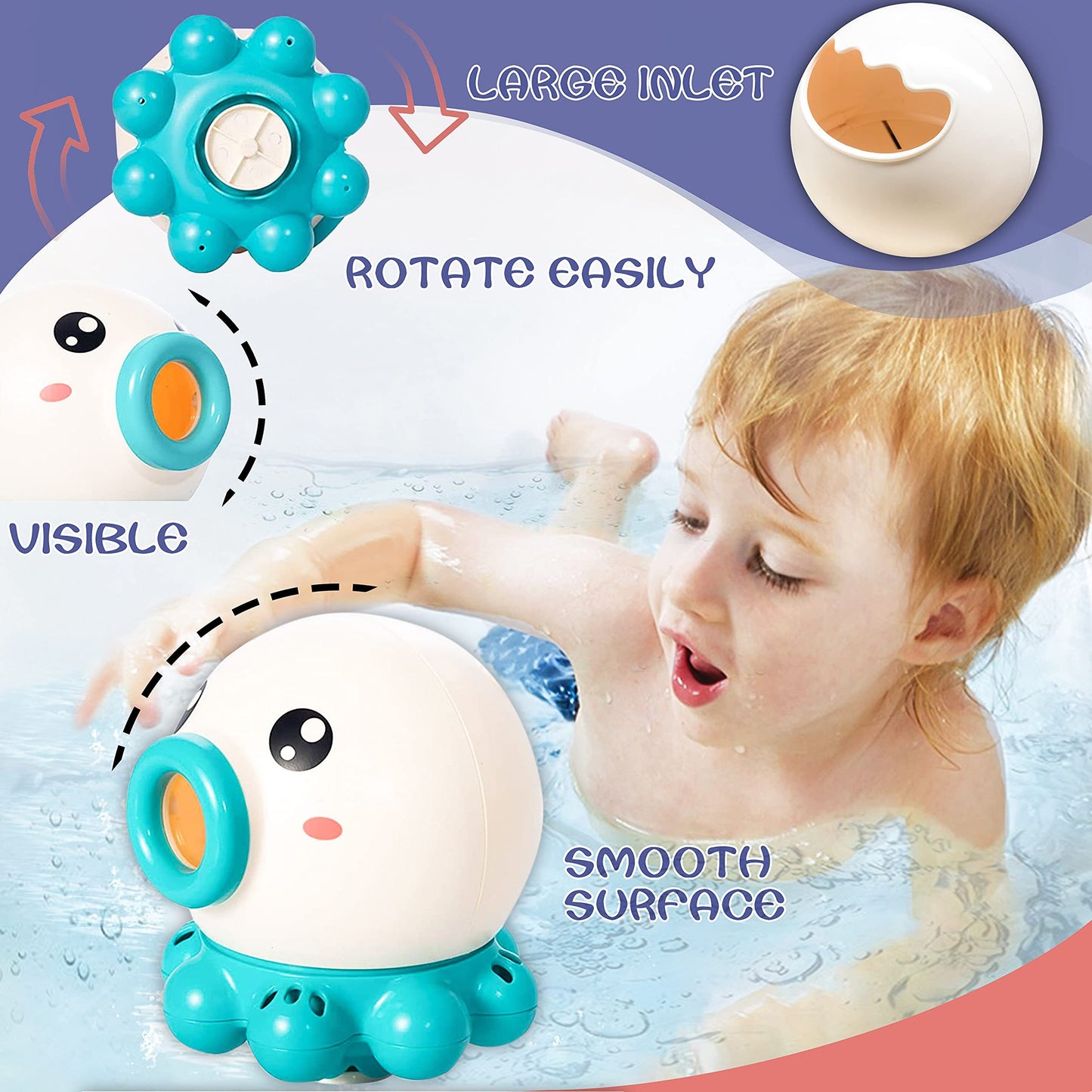 Octopus Fountain Bath Toy For Babies