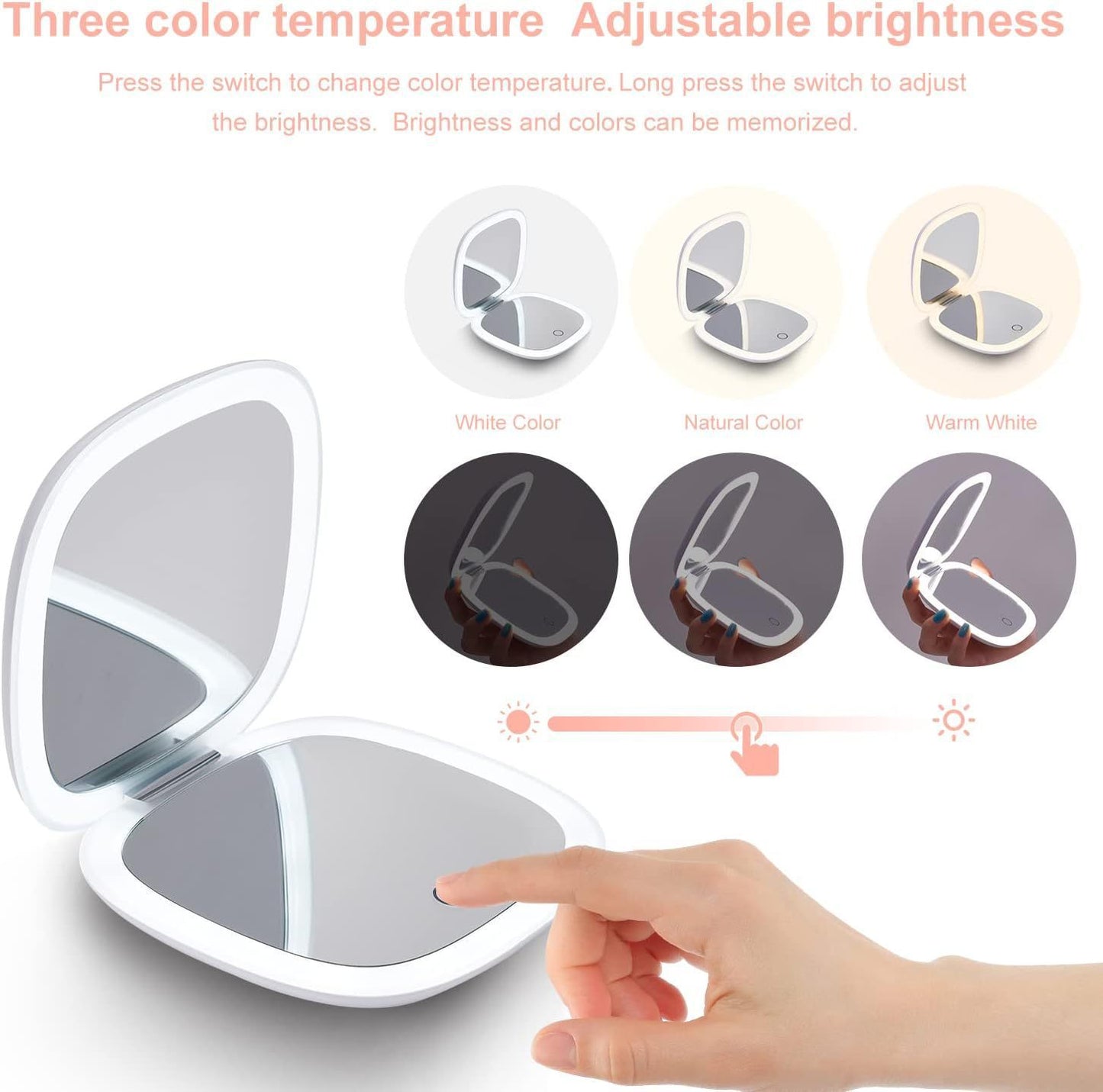 Handheld LED Make-up Mirror